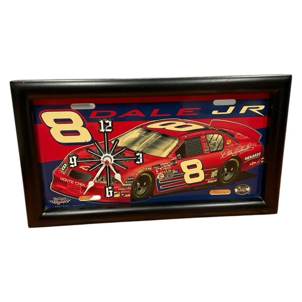 NASCAR Dale Earnhardt Jr License Plate Wall Clock Works 2005‎ DALE JR Hendricks